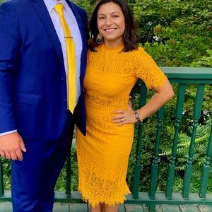Everyone’s Favorite Lulus Dress in Mustard Yellow